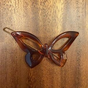 Elegant Brown Butterfly Hair Clip